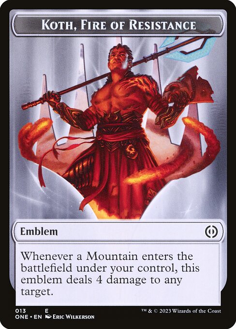 Koth, Fire of Resistance Emblem - Nonfoil