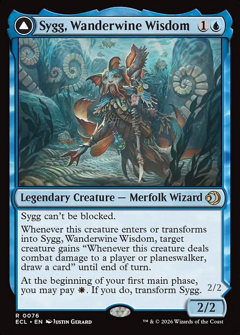 Sygg, Wanderwine Wisdom // Sygg, Wanderbrine Shield - Nonfoil