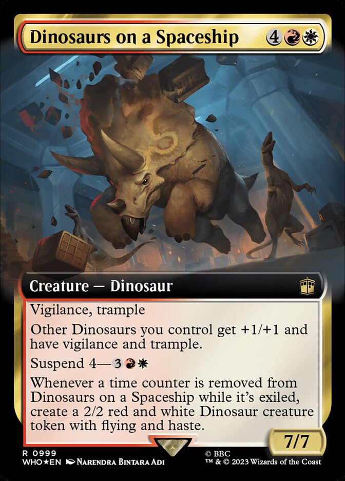 Dinosaurs on a Spaceship (Extended Art - Surge Foil)