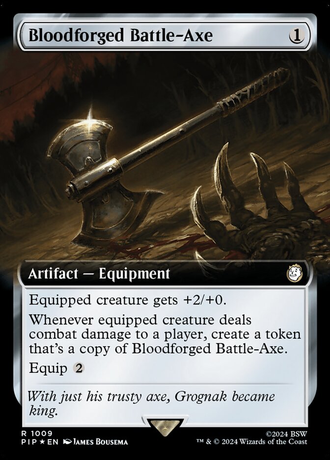 Bloodforged Battle-Axe (Extended Art - Surge Foil)