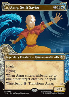 Aang, Swift Savior // Aang and La, Ocean's Fury (Elemental Frame)
