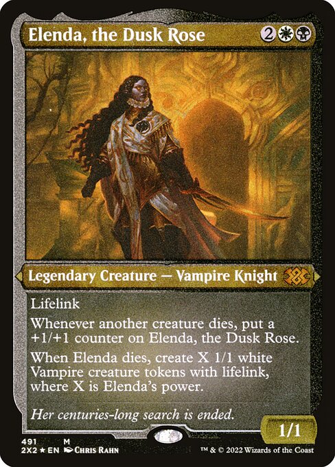 Elenda, the Dusk Rose - Etched