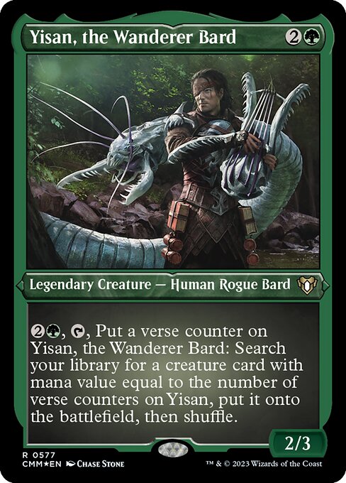 Yisan, the Wanderer Bard - Etched