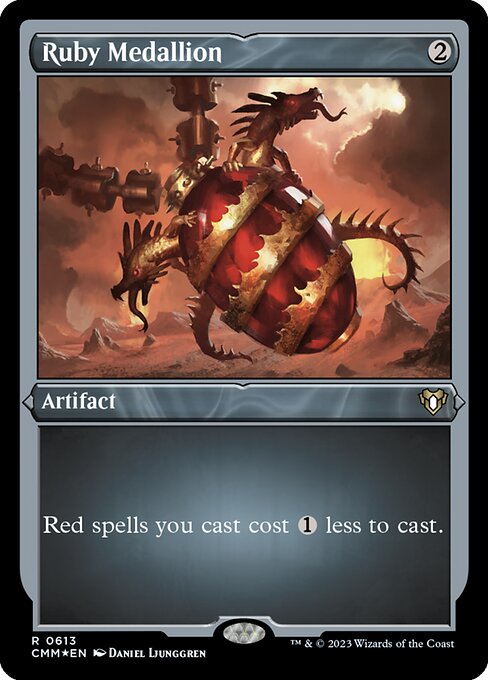 Ruby Medallion - Etched