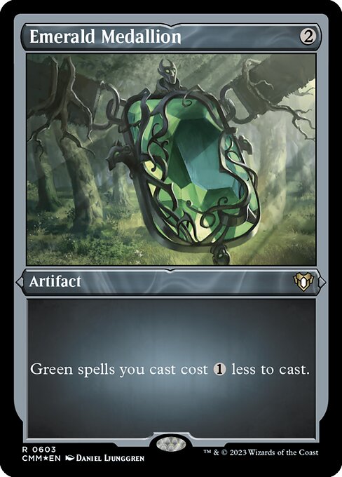 Emerald Medallion - Etched