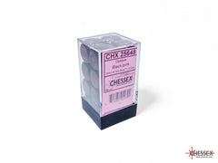 Chessex Opaque 16mm D6 Black/pink Dice Block (12 dice)