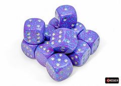 Chessex Speckled 16mm D6 Silver Tetra Dice Block (12 dice)