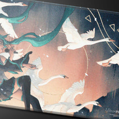 Ultra Pro: UP38660 Hatsune Miku - Stitched Edge Playmat - Winter - Swan Song MtG