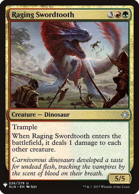 Raging Swordtooth - Nonfoil