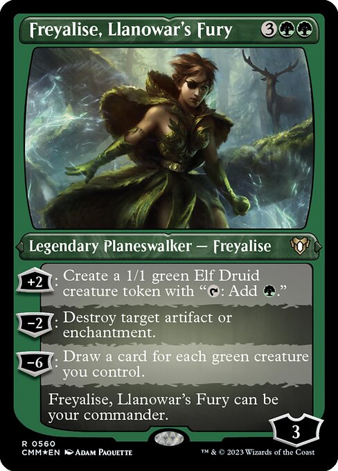 Freyalise, Llanowar's Fury - Etched