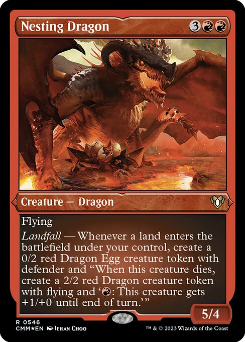 Nesting Dragon - Etched