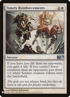 Timely Reinforcements (M12-40)