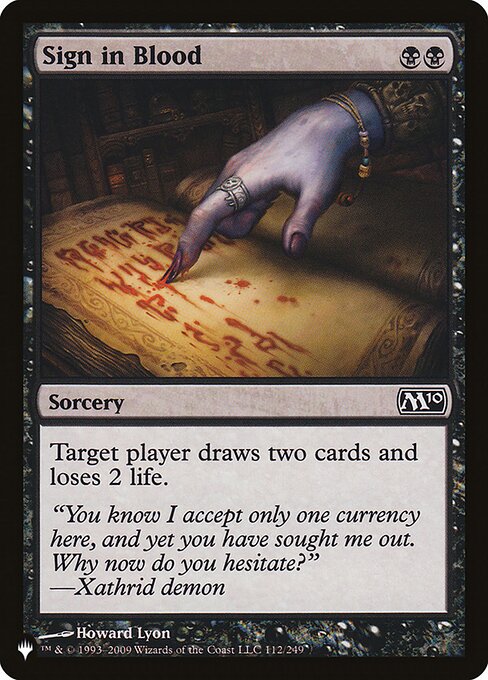 Sign in Blood - Nonfoil