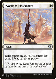 Swords to Plowshares (VOC-99)