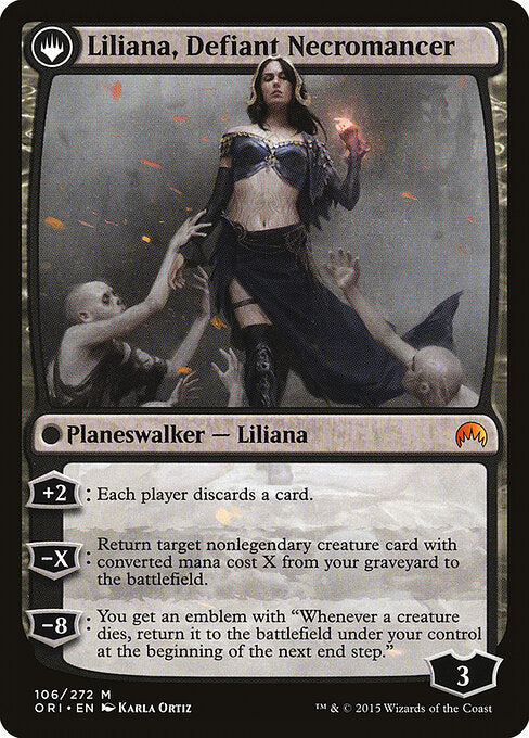 Liliana, Defiant Necromancer (back)
