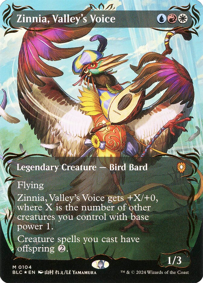 Zinnia, Valley's Voice (Borderless - Raised Foil)