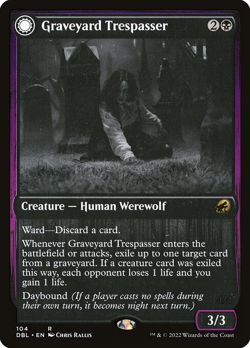 Graveyard Trespasser // Graveyard Glutton - Nonfoil