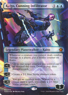 Kaito, Cunning Infiltrator (Borderless - Mana Foil)