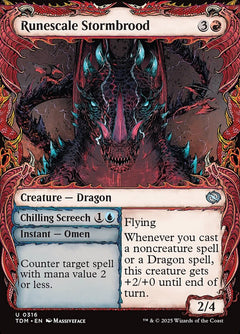 Runescale Stormbrood // Chilling Screech (Draconic Showcase)