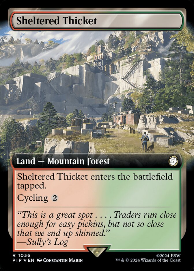 Sheltered Thicket (Extended Art - Surge Foil)