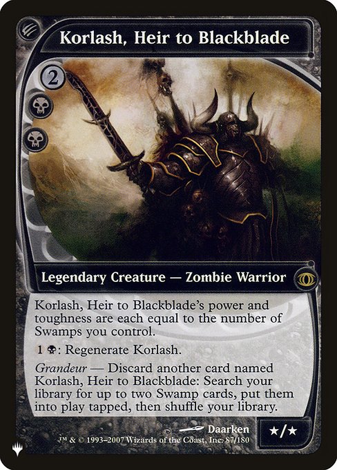 Korlash, Heir to Blackblade - Nonfoil