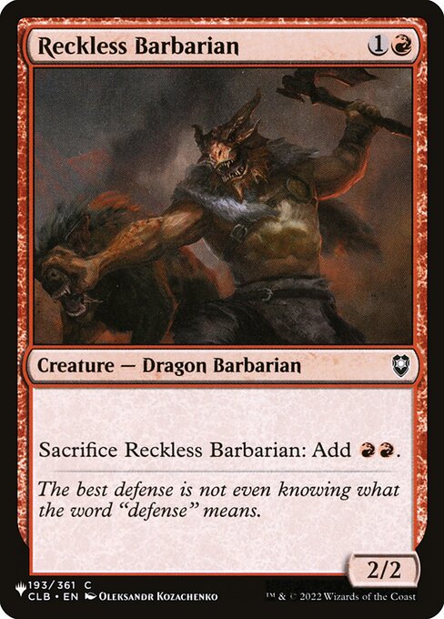 Reckless Barbarian - Nonfoil