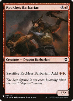 Reckless Barbarian (CLB-193)