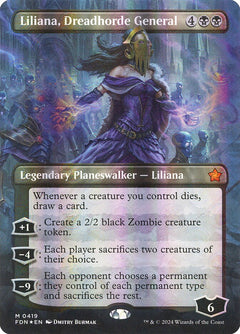 Liliana, Dreadhorde General (Borderless - Mana Foil)