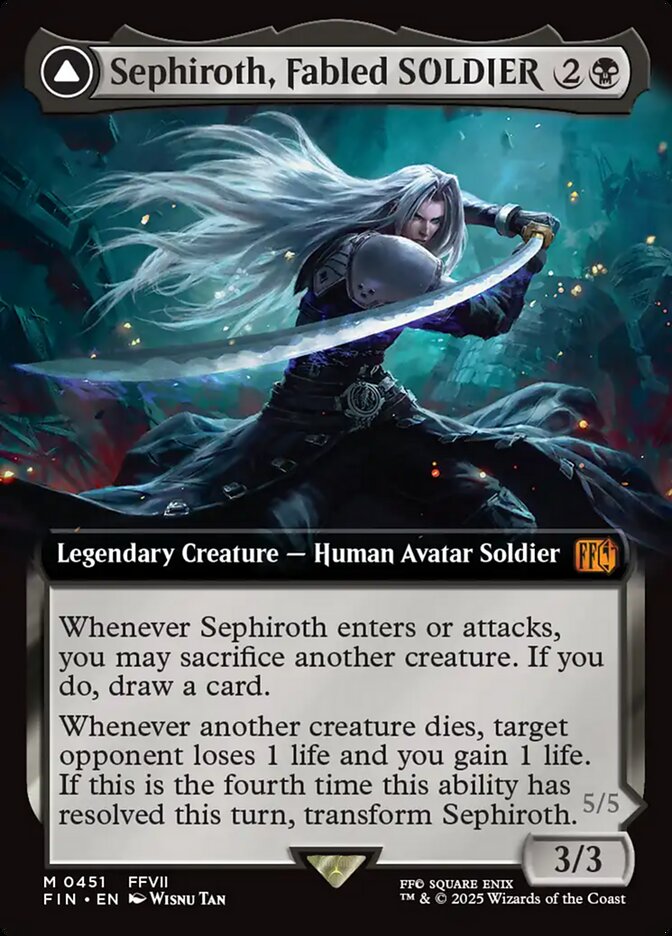 Sephiroth, Fabled SOLDIER // Sephiroth, One-Winged Angel (Extended Art)