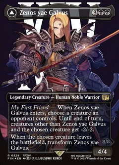 Zenos yae Galvus // Shinryu, Transcendent Rival (Borderless - Surge Foil)