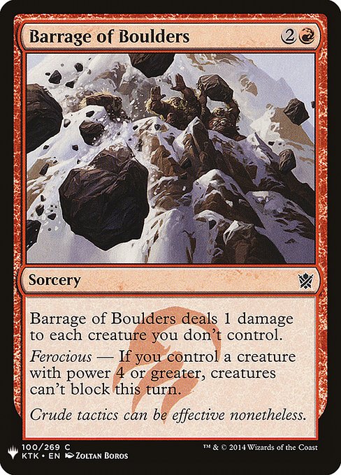 Barrage of Boulders - Nonfoil