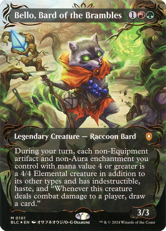 Bello, Bard of the Brambles (Borderless - Raised Foil)
