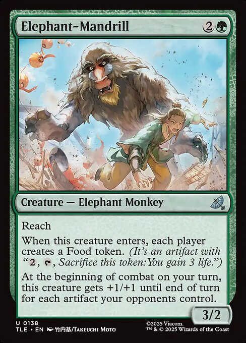 Elephant-Mandrill - Nonfoil