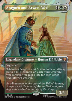 Aragorn and Arwen, Wed (Classic Artist Borderless - Surge Foil)
