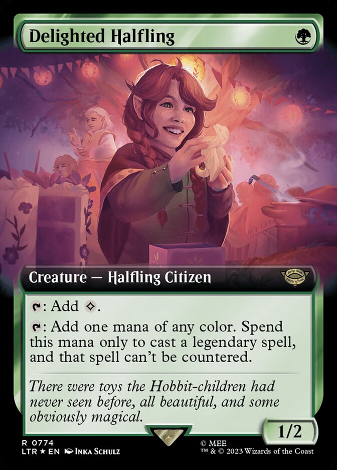 Delighted Halfling (Extended Art)