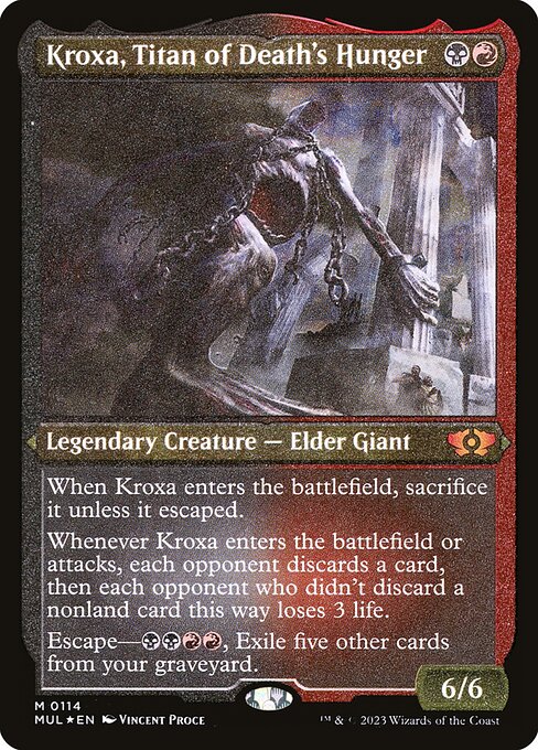 Kroxa, Titan of Death's Hunger - Etched