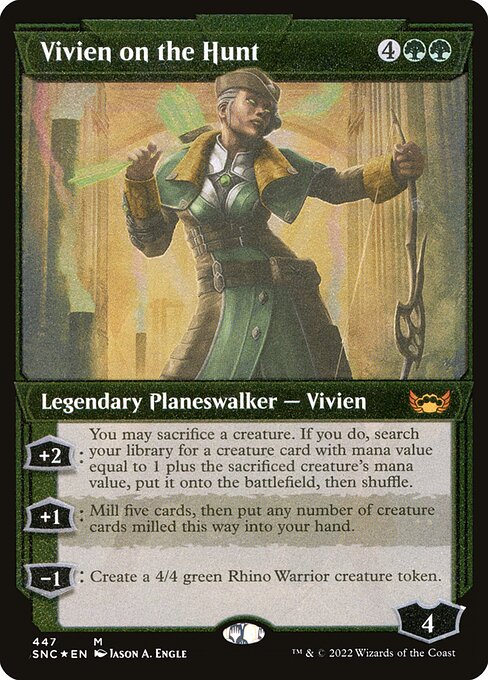 Vivien on the Hunt - Etched