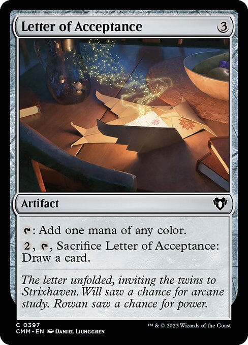 Letter of Acceptance - Nonfoil