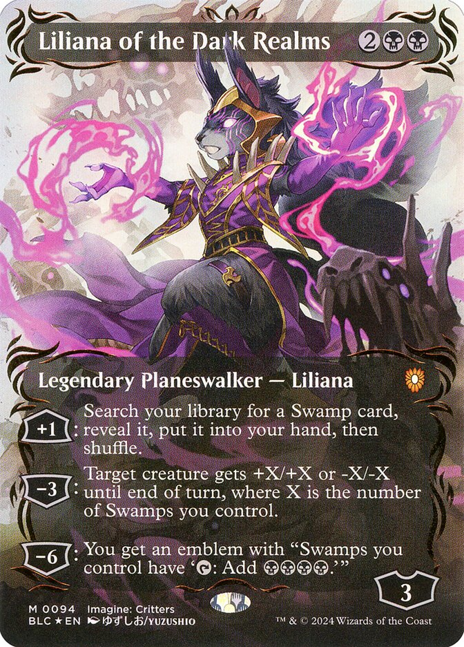 Liliana of the Dark Realms (Borderless - Raised Foil)