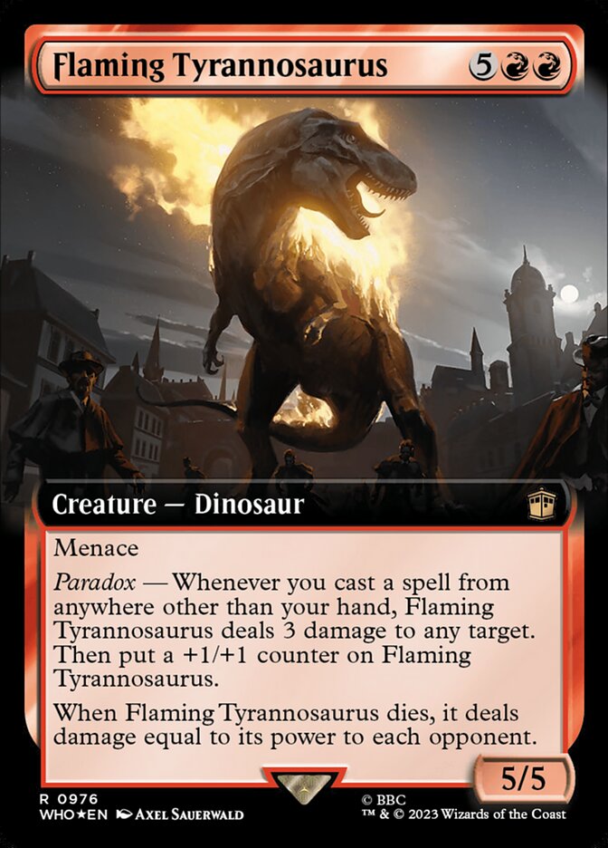 Flaming Tyrannosaurus (Extended Art - Surge Foil)