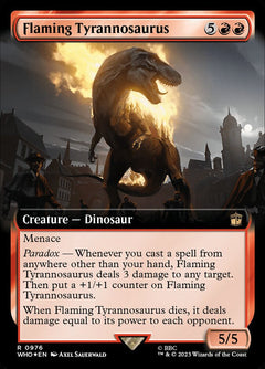 Flaming Tyrannosaurus (Extended Art - Surge Foil)