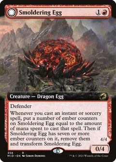 Smoldering Egg // Ashmouth Dragon (Extended Art)