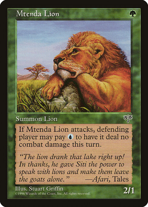 Mtenda Lion - Nonfoil