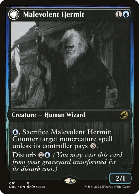 Malevolent Hermit // Benevolent Geist - Nonfoil