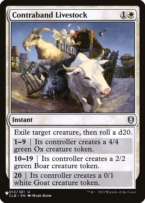 Contraband Livestock - Nonfoil