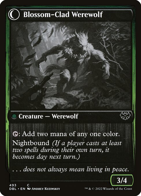 Blossom-Clad Werewolf (back)