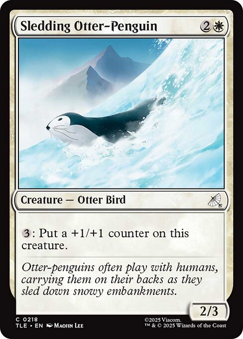 Sledding Otter-Penguin - Nonfoil