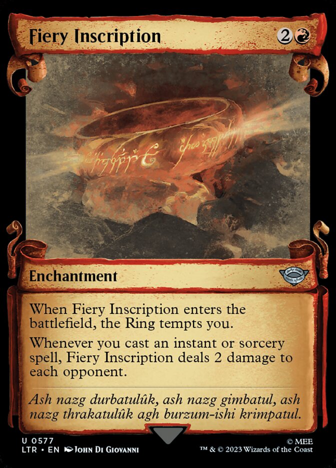 Fiery Inscription (Showcase)