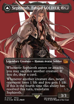 Sephiroth, Fabled SOLDIER // Sephiroth, One-Winged Angel (Borderless - Surge Foil)