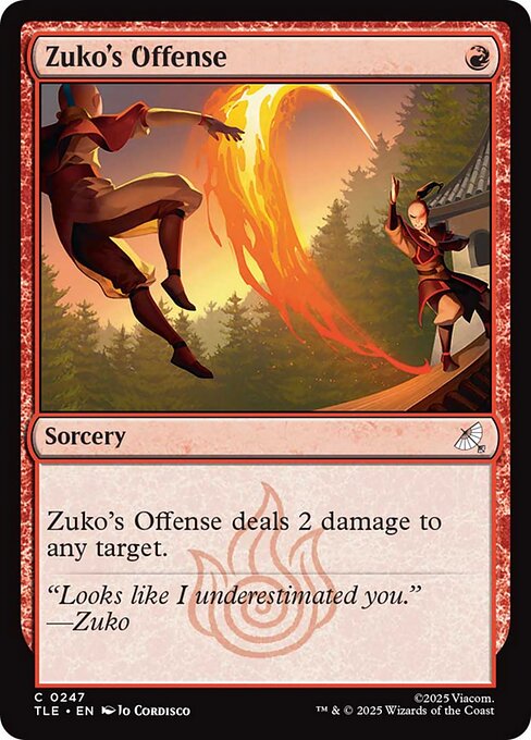 Zuko's Offense - Nonfoil